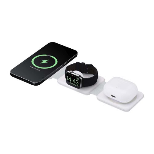 ARMUS - Cargador inalámbrico plegable 3 en 1 de 15 W de plástico reciclado ""
