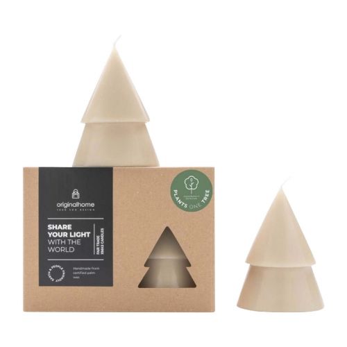 NATALE - Originalhome Set de 2 velas árbol de Navidad - M