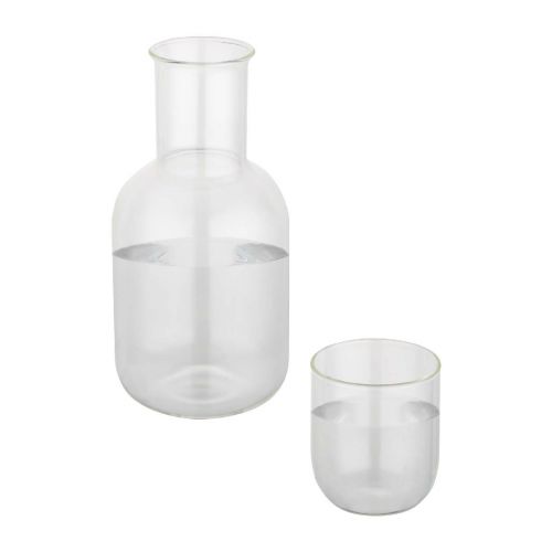 AMELIE -Set de jarra y taza de cristal acabado mate ""