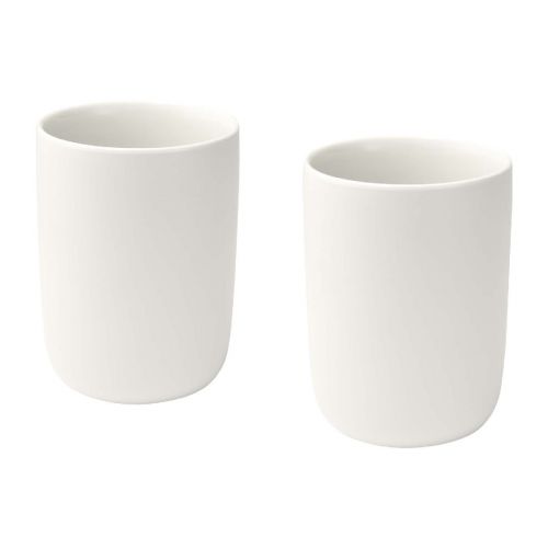 MALE - Juego de 2 tazas de cerámica acabado mate de 350 ml ""