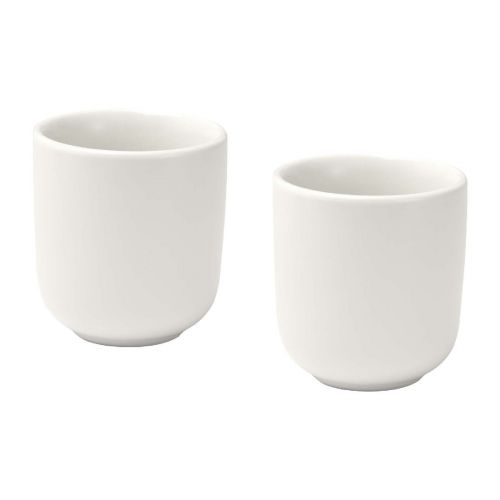 MALE - Juego de 2 tazas de espresso de cerámica acabado mate de 90 ml ""