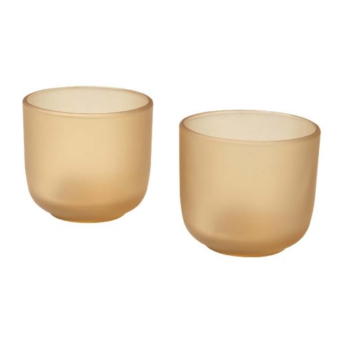 MALE - Juego de 2 vasos de cristal acabado mate de 200 ml ""