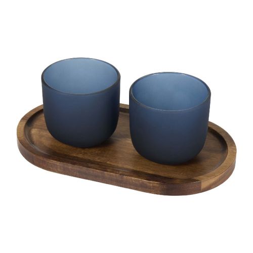 MALE - Juego de 2 vasos de cristal acabado mate de 200 ml ""
