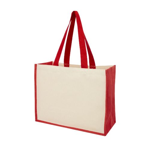 VARAI - Bolsa Tote para la compra de lona y yute de 320 g/m² ""