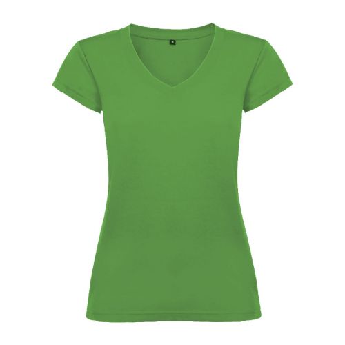VICTORIA - Camiseta de cuello de pico de manga corta para mujer ""