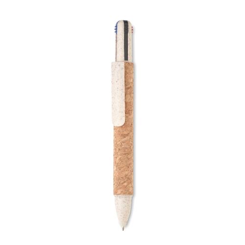 ARBOCHO - Bolígrafo corcho de 4 tintas