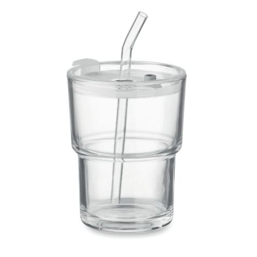 SIP - Vaso de cristal con pajita 400m