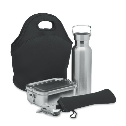 ILY - Set almuerzo en acero inox.