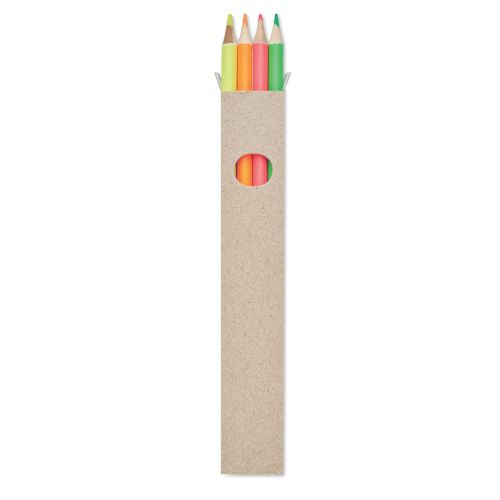BOWY - 4 lápices de colores en caja