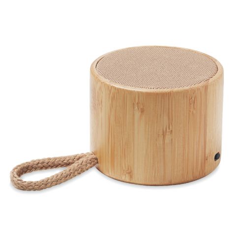 COOL - Altavoz inalámb. redondo bambú