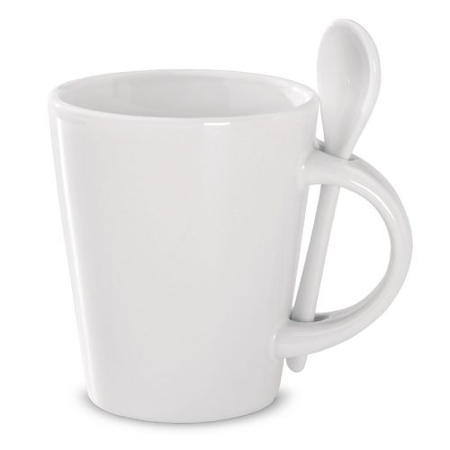 SUBLIMKONIK - Taza con cuchara de cerámica.
