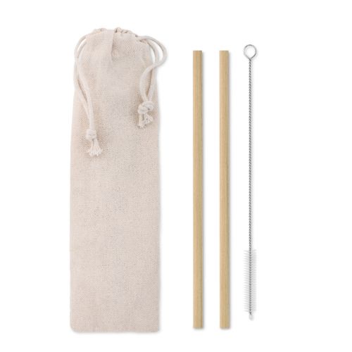 NATURAL STRAW - Pajita bambú cepillo funda