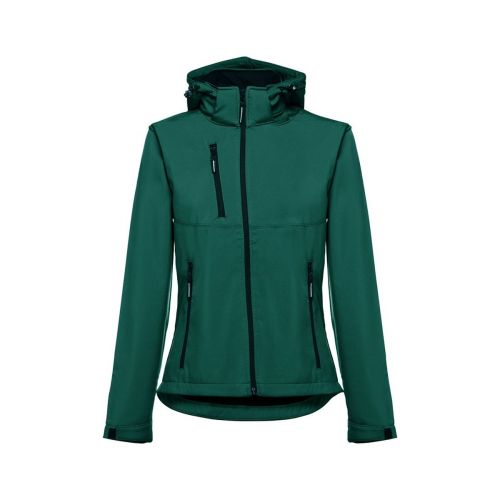 THC ZAGREB WOMEN - Chaqueta softshell para mujer, con capucha removible