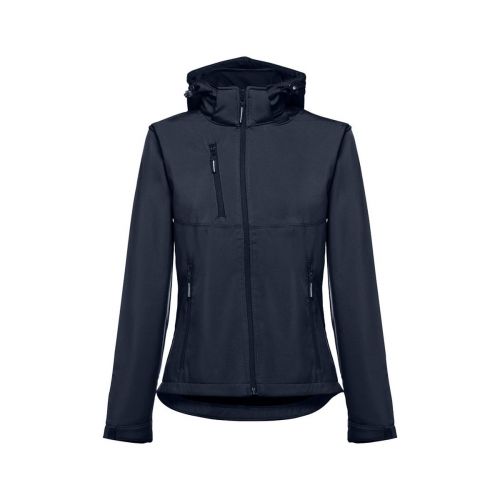 THC ZAGREB WOMEN - Chaqueta softshell para mujer, con capucha removible