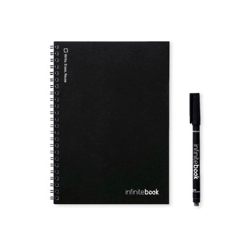 INFINITEBOOK PLAIN A5 - Infinitebook con tapa flexible y 15 páginas de pizarra blanca lisas