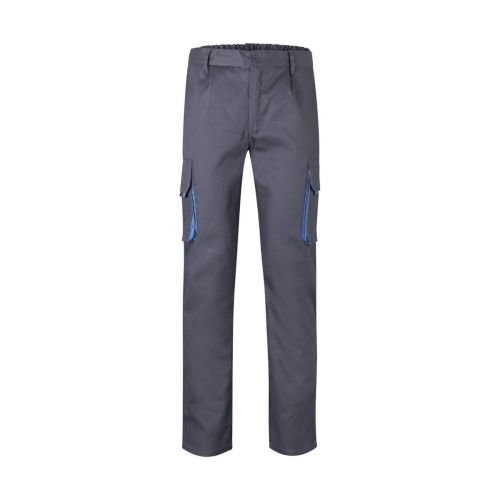 VL HYPNOS - Pantalón de sarga multibolsillos bicolor (200g/m²), en algodón (35%) y poliéster (65%)
