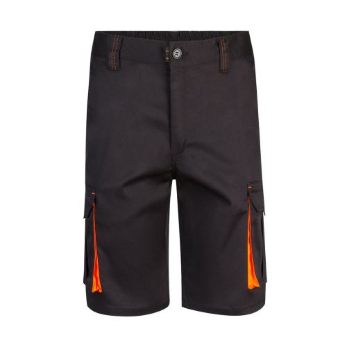 VL HEMERA - Bermudas elásticas bicolor y multibolsillos (240 g/m²), en algodón (46%), EME (38%) y poliéster (16%)