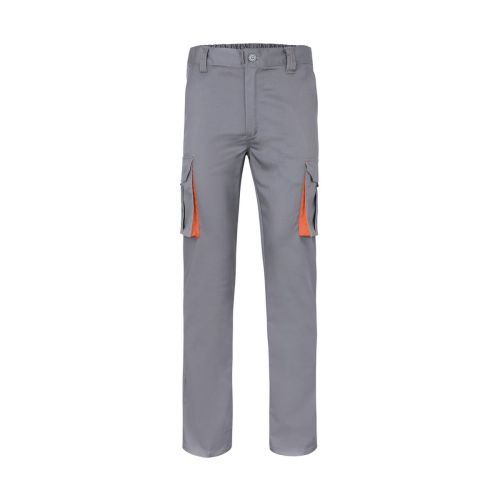VL FIDES - Pantalón elástico bicolor multibolsillos (240g/m²), en algodón (46%), EME (38%) y poliéster (16%)