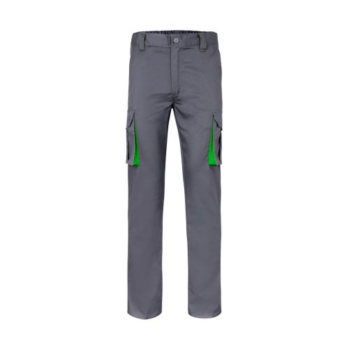 VL FIDES - Pantalón elástico bicolor multibolsillos (240g/m²), en algodón (46%), EME (38%) y poliéster (16%)