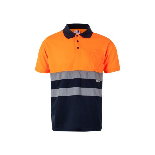 VL CUPID - Polo bicolor ojo de pájaro (160g/m²) con manga corta, en poliéster (100%)