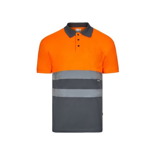 VL CUPID - Polo bicolor ojo de pájaro (160g/m²) con manga corta, en poliéster (100%)