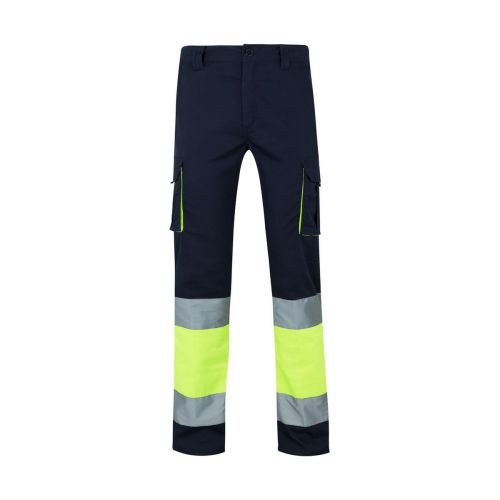 VL ZEUS - Pantalón elástico multibolsillos bicolor (240 g/m²), en algodón (46 %), EME (38 %) y poliéster (16 %)