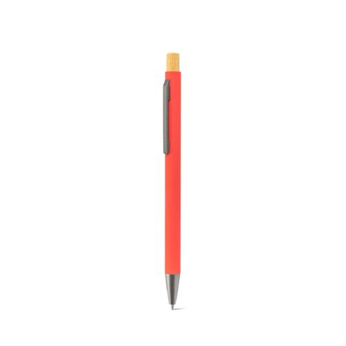 ZYLEN - Bolígrafo de aluminio reciclado (100% rAL), con acabado de goma