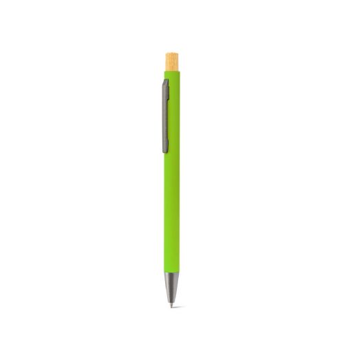 ZYLEN - Bolígrafo de aluminio reciclado (100% rAL), con acabado de goma