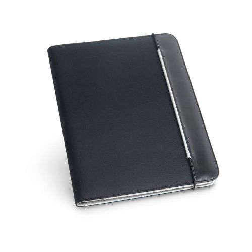 FITZGERALD - Portafolios A4 en PU y 800D con bloc de páginas rayadas