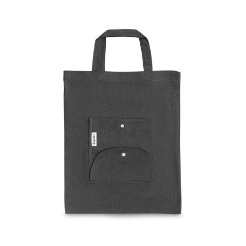 SIENA - Bolsa plegable de algodón (50%), algodón reciclado (30%) y poliéster (20% rPET) (140 g/m²)
