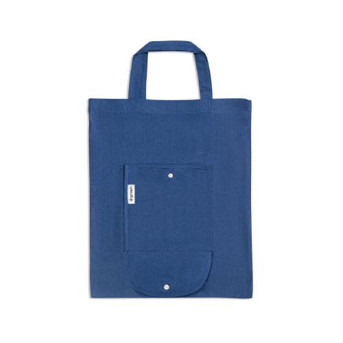 SIENA - Bolsa plegable de algodón (50%), algodón reciclado (30%) y poliéster (20% rPET) (140 g/m²)