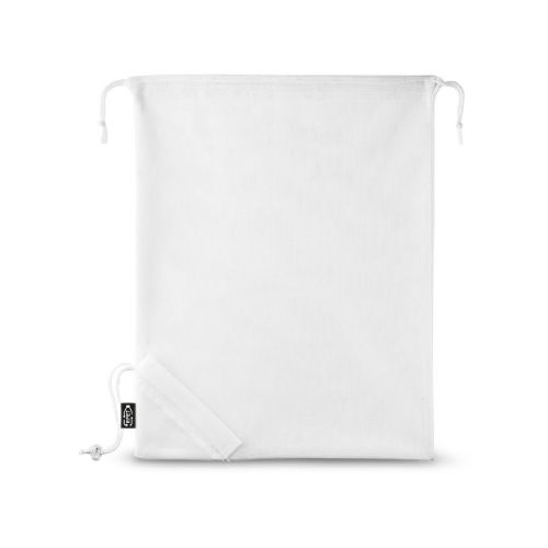 BOLZANO - Bolsa plegable fabricada en malla y poliéster reciclado 190T (100% rPET)