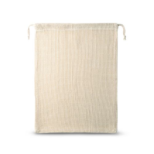 NAPOLI - Bolsa de algodón 100% (120 g/m²) con malla de algodón 100% en la parte delantera (100 g/m²)