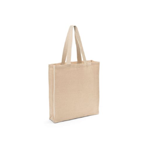 PADOVA - Saco de juco (275 g/m²) com bolso interior em 100% algodão (120 g/m²)