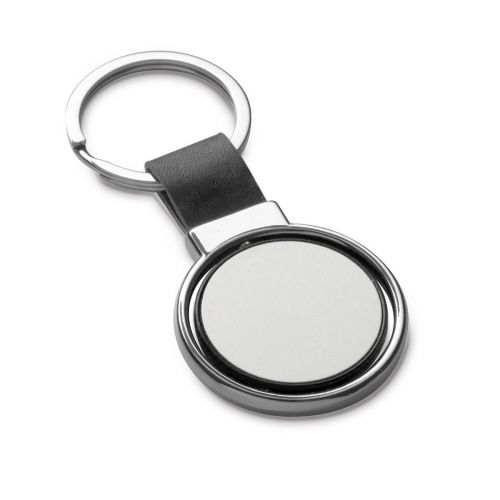 ALBRIGHT - Llavero de metal y PU apto para personalización mediante doming