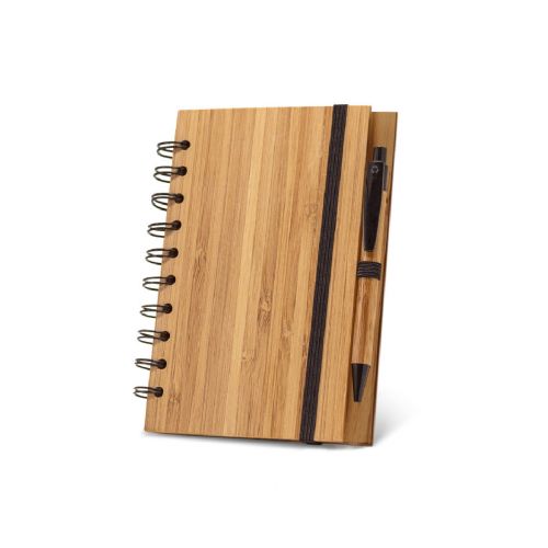 DICKENS A5 - Cuaderno espiral A5 de bambú con papel 100% reciclado