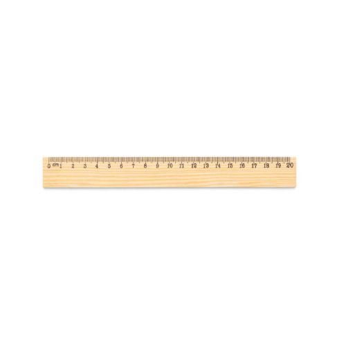 WESLEY 20 - Regla de madera de pino con escala de 20 cm