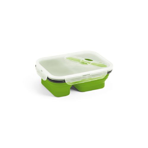 DILL - Fiambrer. Fiambrera hermética retráctil de silicona y PP (480 y 760 mL)
