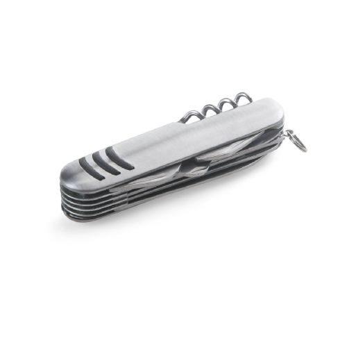 KAPRUN - Navaja multifunción fabricada en acero inoxidable y metal