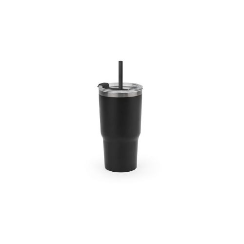 JOYNER M - Vaso de viaje compacto de acero inoxidable (91 % reciclado) con aislamiento al vacío de doble pared y acabado mate de 600 ml
