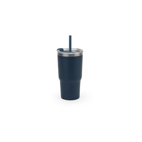 JOYNER M - Vaso de viaje compacto de acero inoxidable (91 % reciclado) con aislamiento al vacío de doble pared y acabado mate de 600 ml