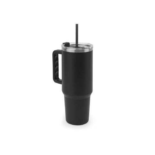 JOYNER XL - Vaso de viaje grande de acero inoxidable (91 % reciclado) con aislamiento al vacío de doble pared y acabado mate de 1300 ml