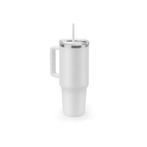 JOYNER XL - Vaso de viaje grande de acero inoxidable (91 % reciclado) con aislamiento al vacío de doble pared y acabado mate de 1300 ml