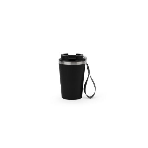 SPITZ - Vaso de viaje de acero inoxidable (90 % reciclado) y pared exterior de PP, con acabado mate 440 ml