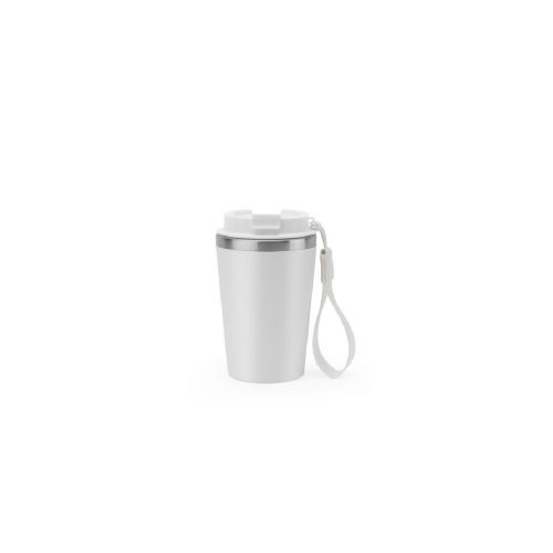 SPITZ - Vaso de viaje de acero inoxidable (90 % reciclado) y pared exterior de PP, con acabado mate 440 ml