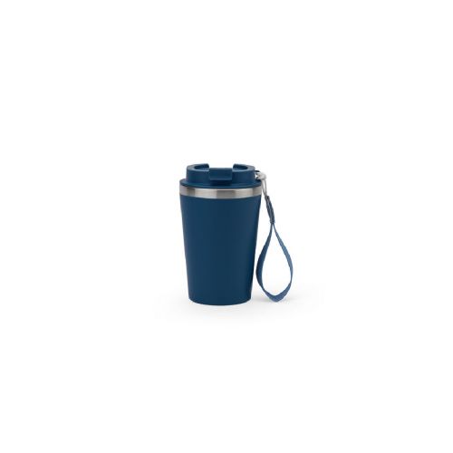 SPITZ - Vaso de viaje de acero inoxidable (90 % reciclado) y pared exterior de PP, con acabado mate 440 ml