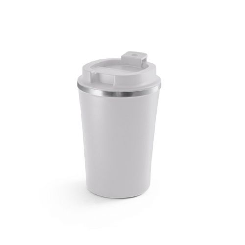 PHELPS CERAMIC - Taza de viaje de acero inoxidable con acabado interior de cerámica de 470 ml