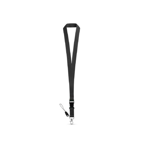 ANQUETIL - Lanyard de poliéster con mosquetón metálico