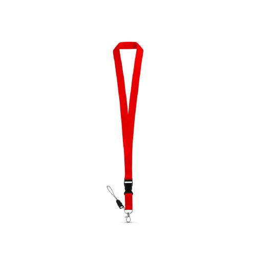 ANQUETIL - Lanyard de poliéster con mosquetón metálico