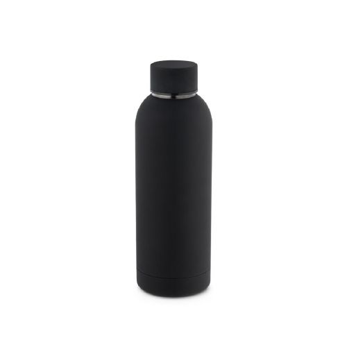 ODIN - Botella de acero inoxidable (36% reciclado) con acabado gomoso 500 mL
